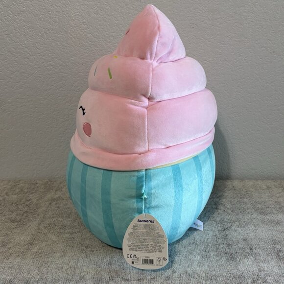 Squishmallows Diedre The Cupcake 14" 2021 Kellytoy Plush Sprinkles Pink - Picture 3 of 9